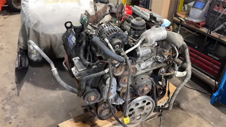 A shot of the Ford 6.0 Power Stroke diesel engine