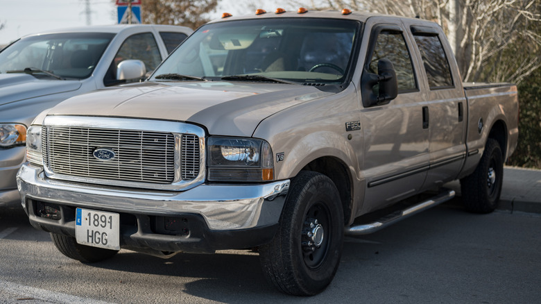 A shot of the first generation Ford F-Series F-350 Super Duty