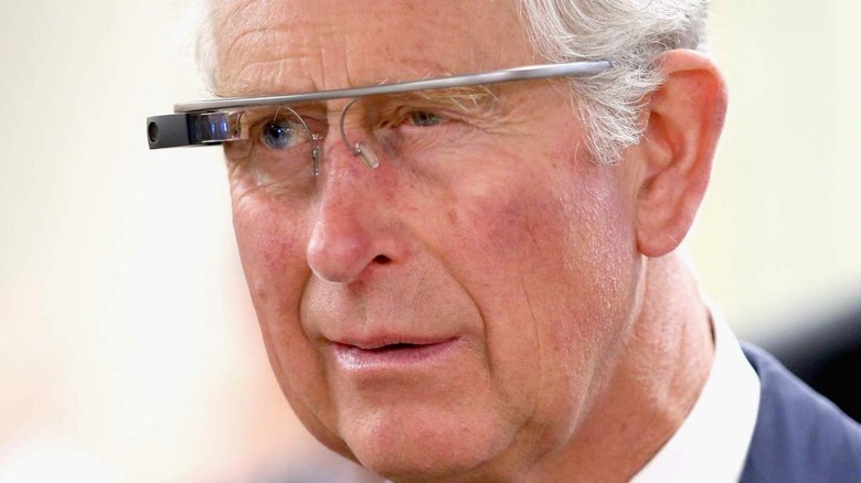 Prince Charles with Google Glass