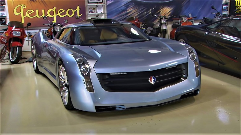 Jay Leno's EcoJet car in garage