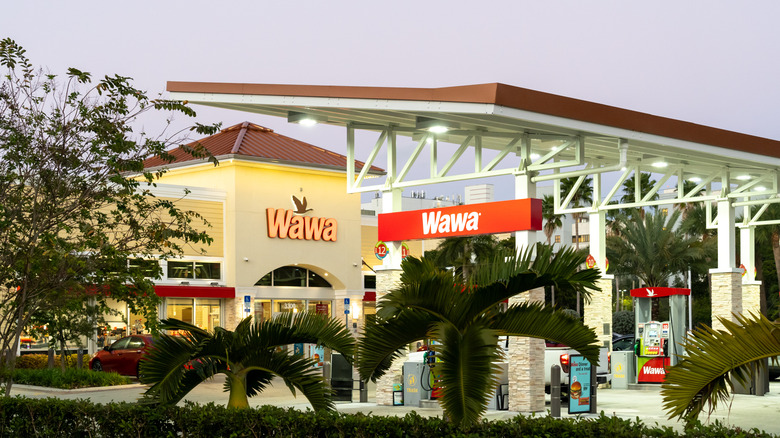 A Wawa gas station with large convenience store in Florida