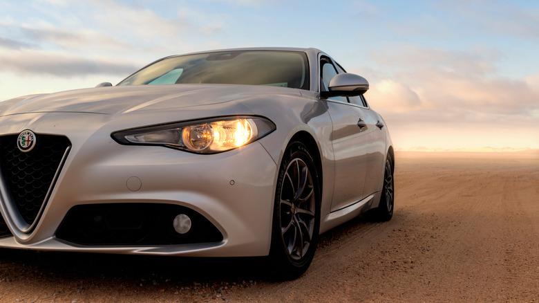 silver Alfa Romeo Giulia