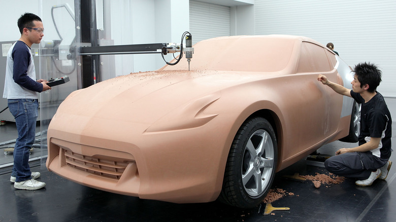 full size production clay car model
