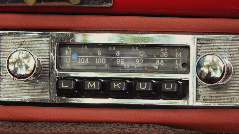 Vintage Porsche car radio