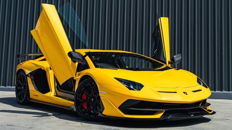 Lamborghini Aventador yellow color