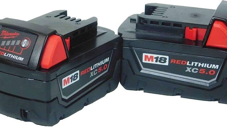 Two Milwaukee batteries