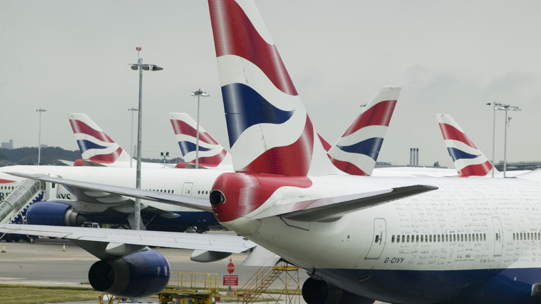 British airways planes on tarmac