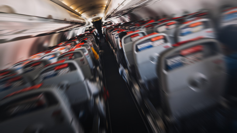Interior of passenger plane