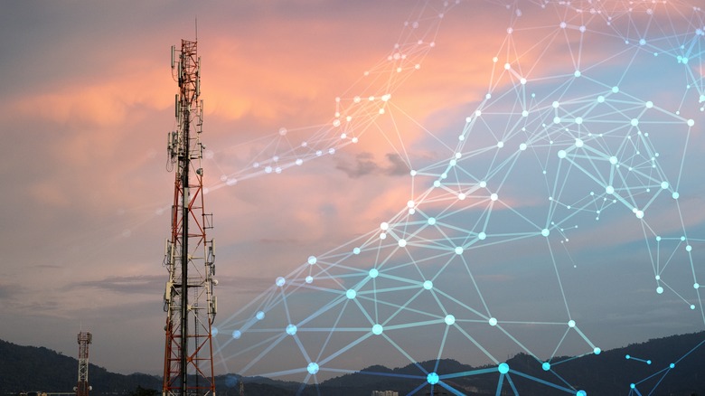 Cell phone coverage illustration