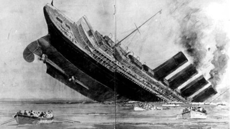 RMS Lusitania sinking.