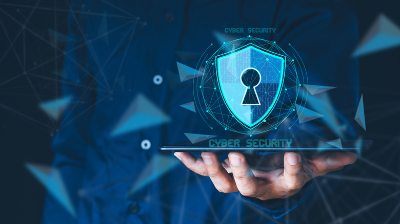 Digital screen shield illustration