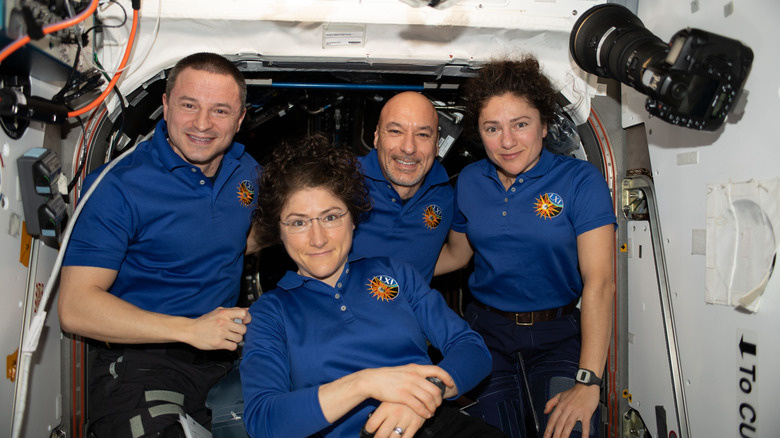 NASA and ESA astronauts on the ISS