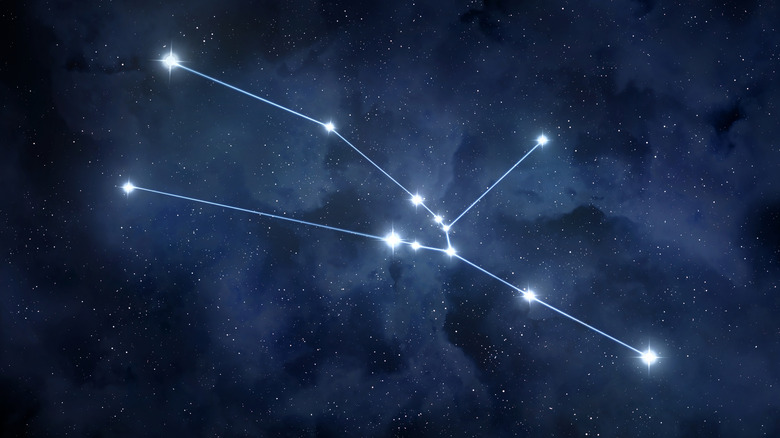 Constellation of Taurus in the night sky