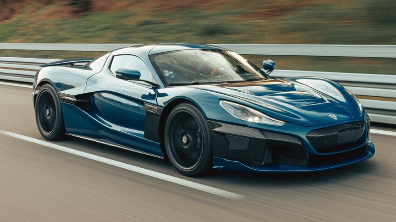 Rimac Nevera on track