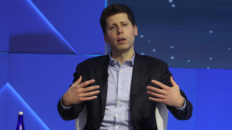 Sam Altman talking on stage