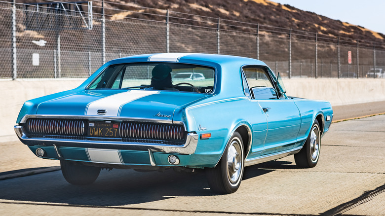 Mercury Cougar on the freeway