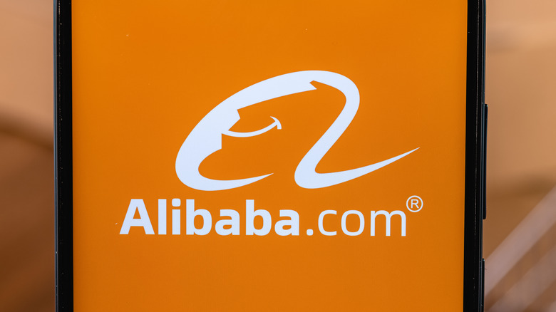 Alibaba logo on a phone