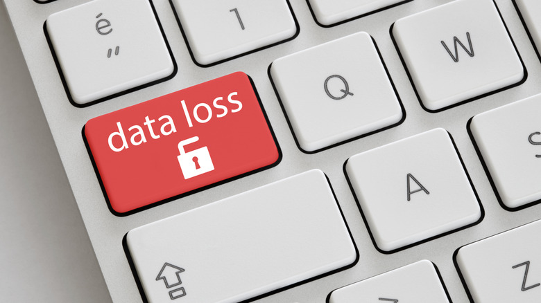Key with data loss written on it