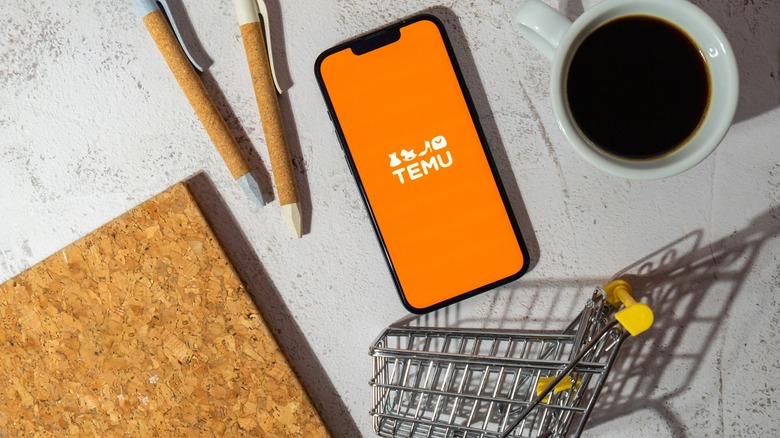 Temu app on a phone