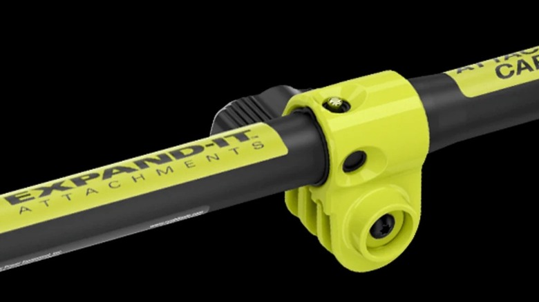 A closeup of the Ryobi Expand-It mechanism.