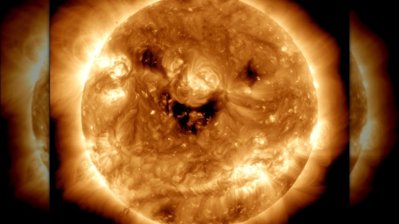 'Smiling Sun' coronal holes