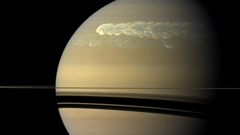 Saturn storm seen by Cassini
