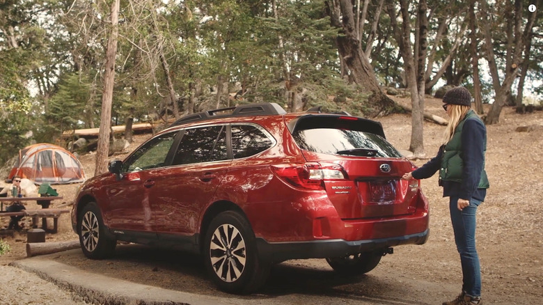 Person using Pin Code Access on a Subaru