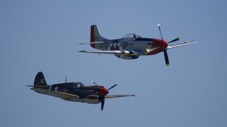 p-51 mustang and p-40 warhawk