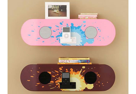 skateboard speaker shelf