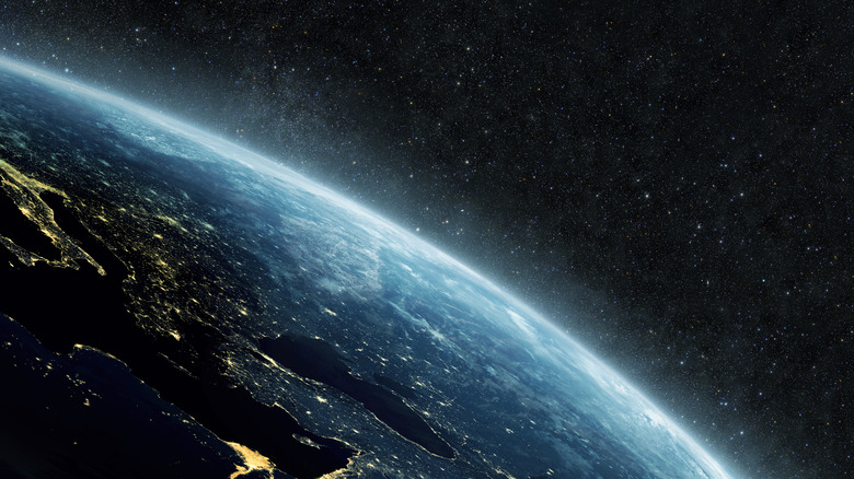 Earth outer space artwork