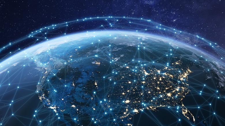 satellite network above Earth