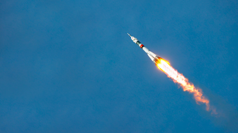 a rocket in flight
