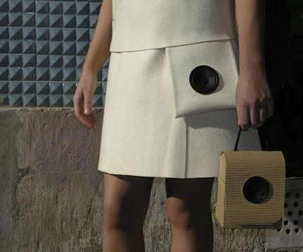 speaker dress and purse