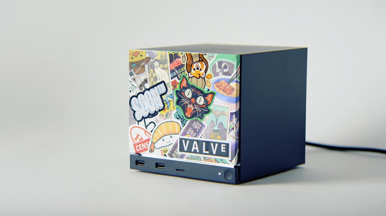 Decorative panel on Steam Machine.