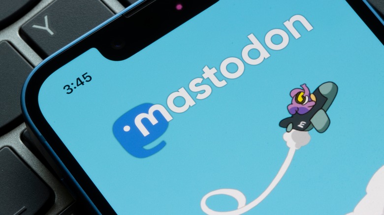 Phone with Mastodon app