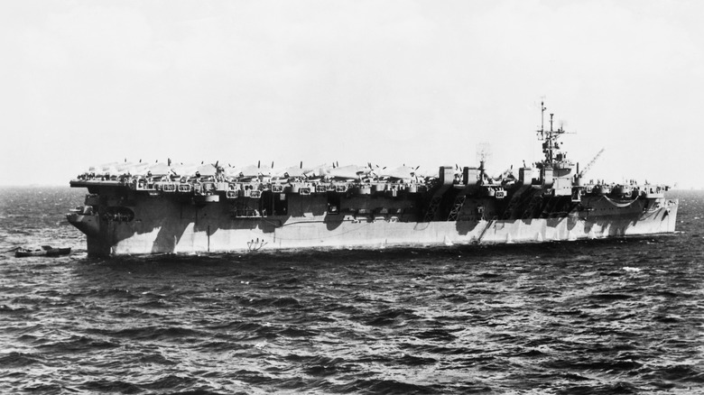 USS Langley underway at sea