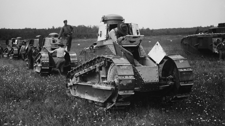 M1917 tanks in exercise
