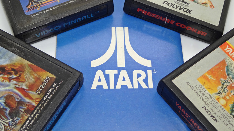 atari logo with games around 