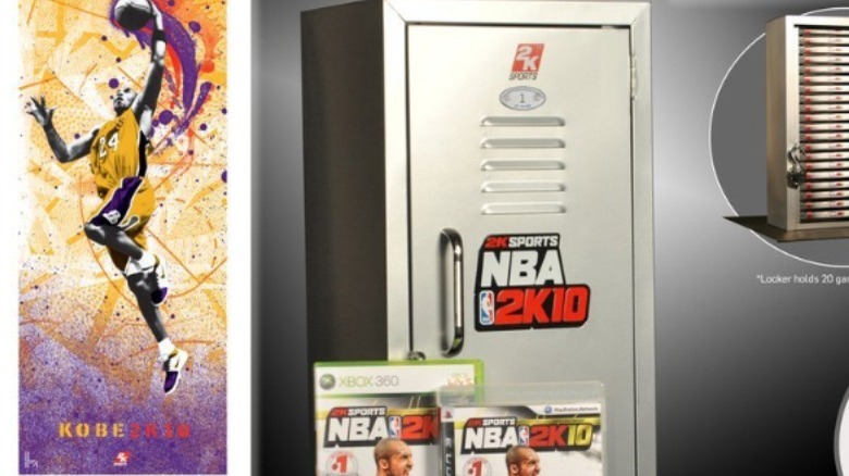 NBA 2K10 Anniversary Edition locker and statue
