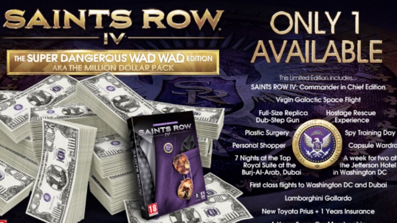 poster showcasing Saints Row IV collectors edition