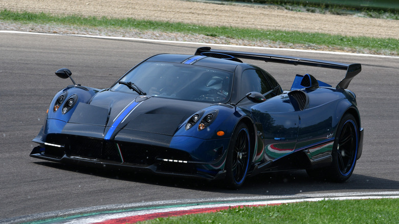 Pagani Huayra on a racetrack