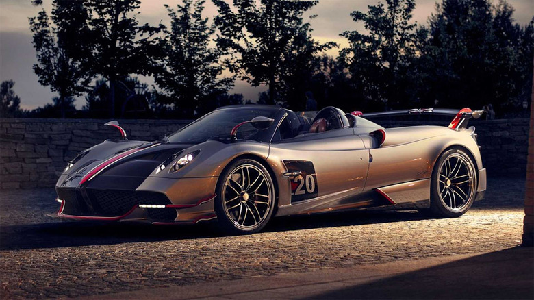 Pagani Huayra Roadster BC in dim light