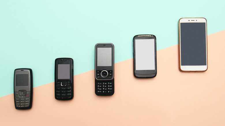 Old and new cell phones