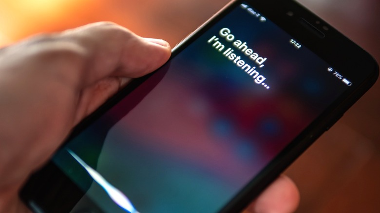 Siri responding on iPhone