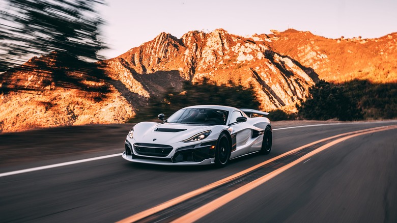 Rimac Nevera on road