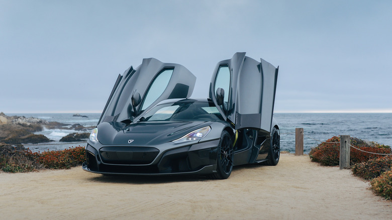 Rimac Nevera by sea