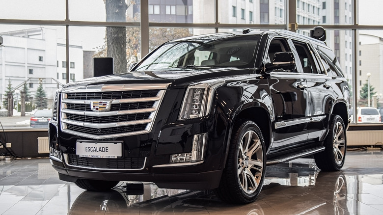 A large Cadillac SUV.