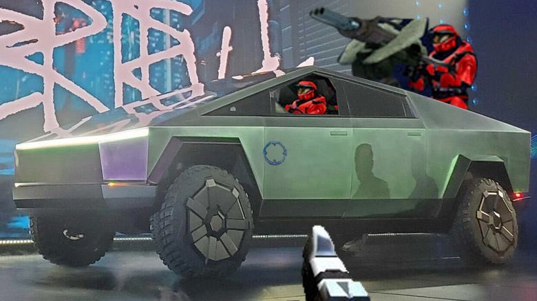 tesla cybertruck photoshop halo