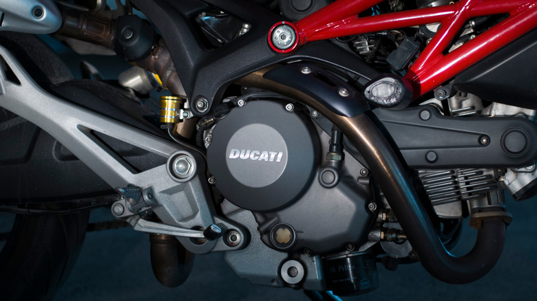 ducati supersport brand logo closeup