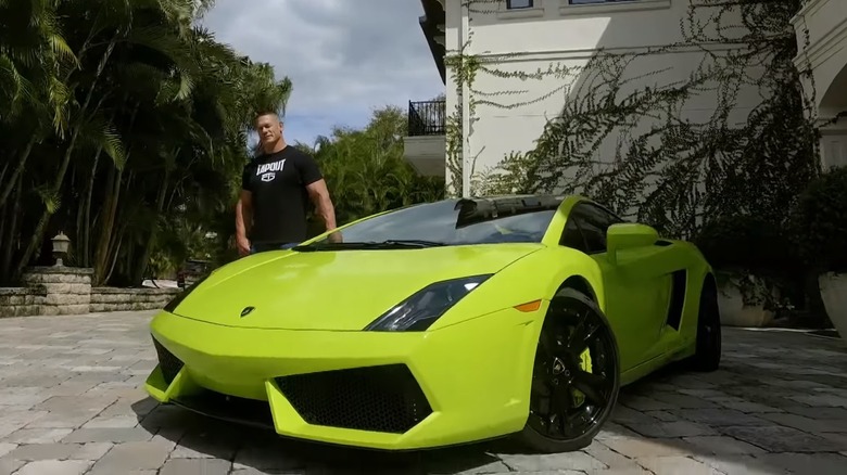 John Cena with his Lamborgreeni